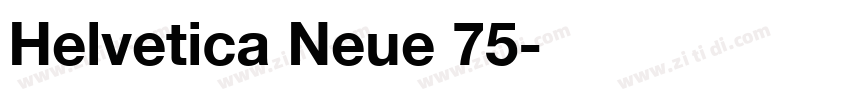 Helvetica Neue 75字体转换